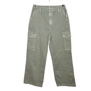 Gap Loose Khaki Cargo Pants Green Womens 10 Baggy Utility Wide Leg Grunge 90s